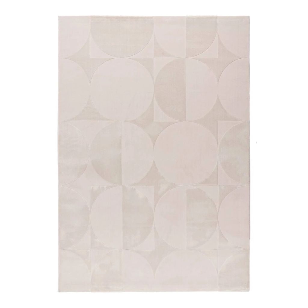 Szőnyeg, geometriai mintás, bézs, 80x150 cm - RONDOUNET - Butopêa akciós termékkép 1